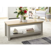 Lancaster Coffee Table with Shelf Grey